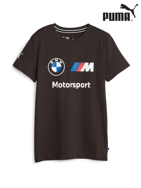 Puma Black Boys BMW M Motorsport Essentials Logo T-Shirt (K75167) | LEI 133