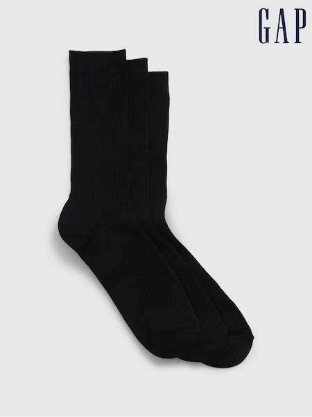 Gap Black Adults 3 Pack Crew Socks (K75225) | €11.50