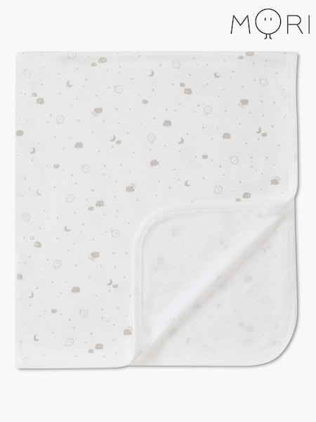 Blanco/Gris - Stripe Organic Cotton & Bamboo Soft Jersey Blanket (K75299) | 30 €