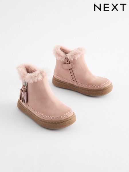 Rosa - Ankelstøvler med duskfôr i fuskepels (K75308) | kr468 - kr535