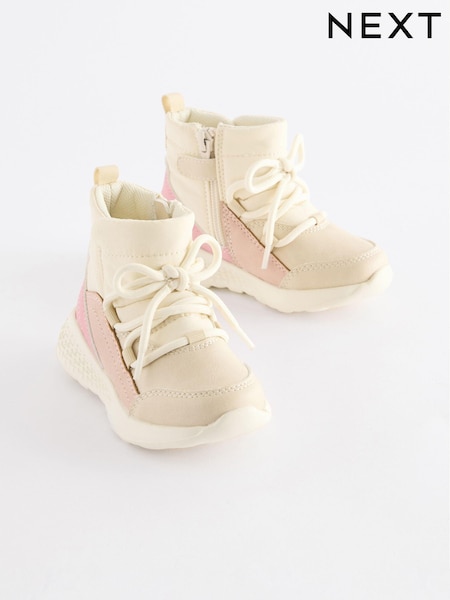 Nevtralna roza - Mock Lace Boots Trainers (K75351) | € 31 - € 34