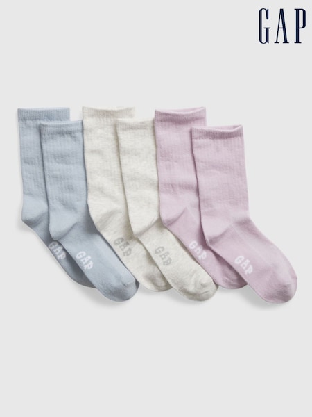 Gap Blue Kids 3 Pack Crew Socks (K75485) | €9
