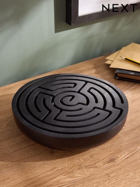 Black Wooden Labryinth Tabletop Game (K75501) | R$ 335