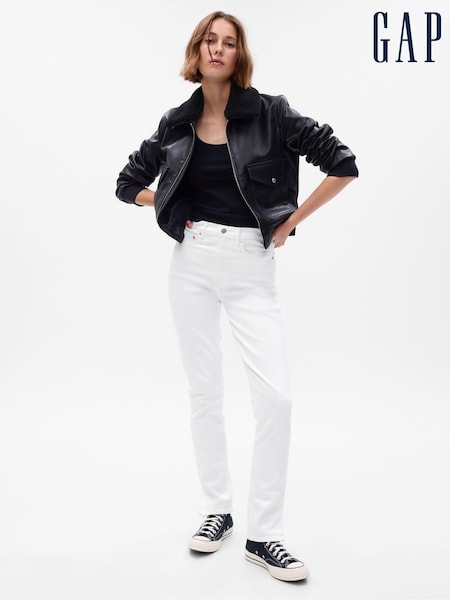 Gap White Vintage Slim Stretch High Waisted Jeans (K75530) | €22