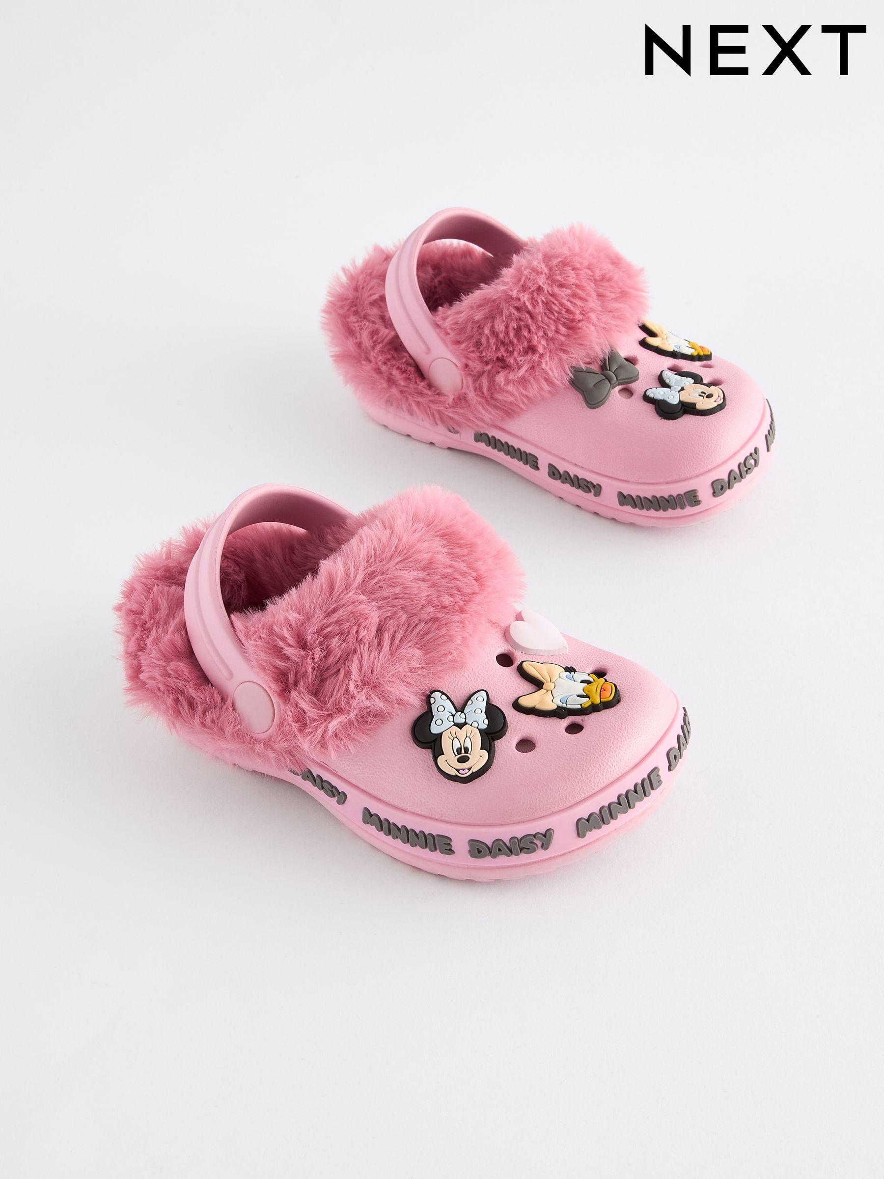Girls Pink Slippers Girls Faux Fur Slippers Next Oman