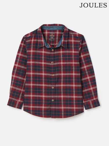 Joules Boys' Buchanan Red Checked Shirt (K75650) | R$ 190 - R$ 205