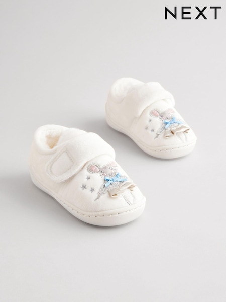White Fairy Mouse Corduroy Cupsole Slippers (K75665) | €15 - €18