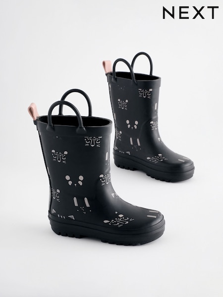 Charcoal Grey Character Handle Wellies (K75706) | €15 - €17