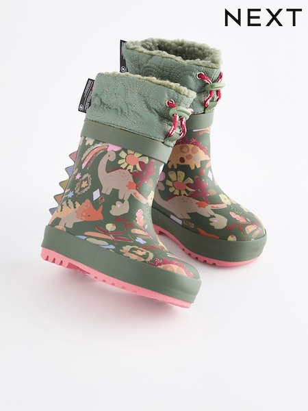 Зеленый с динозавром - Cuff Wellies (K75713) | €17 - €19