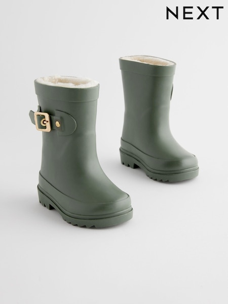 Khaki Green Buckle Wellies (K75734) | $31 - $34