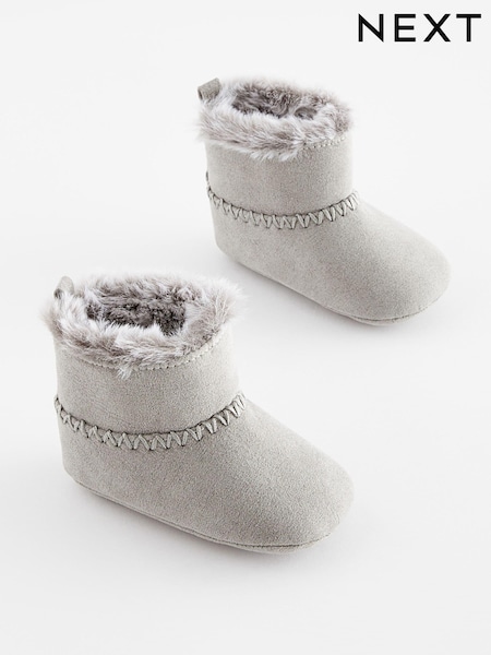 Серый - Pull-On Baby Boots (0-24mths) (K75744) | €8
