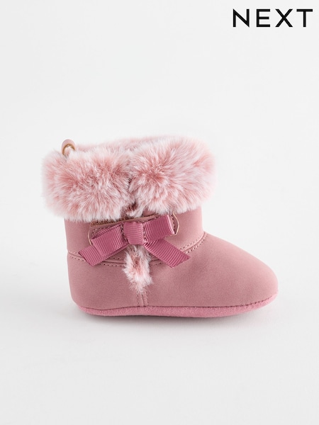 Pink Pull-On Baby Boots (0-24mths) (K75780) | kr96