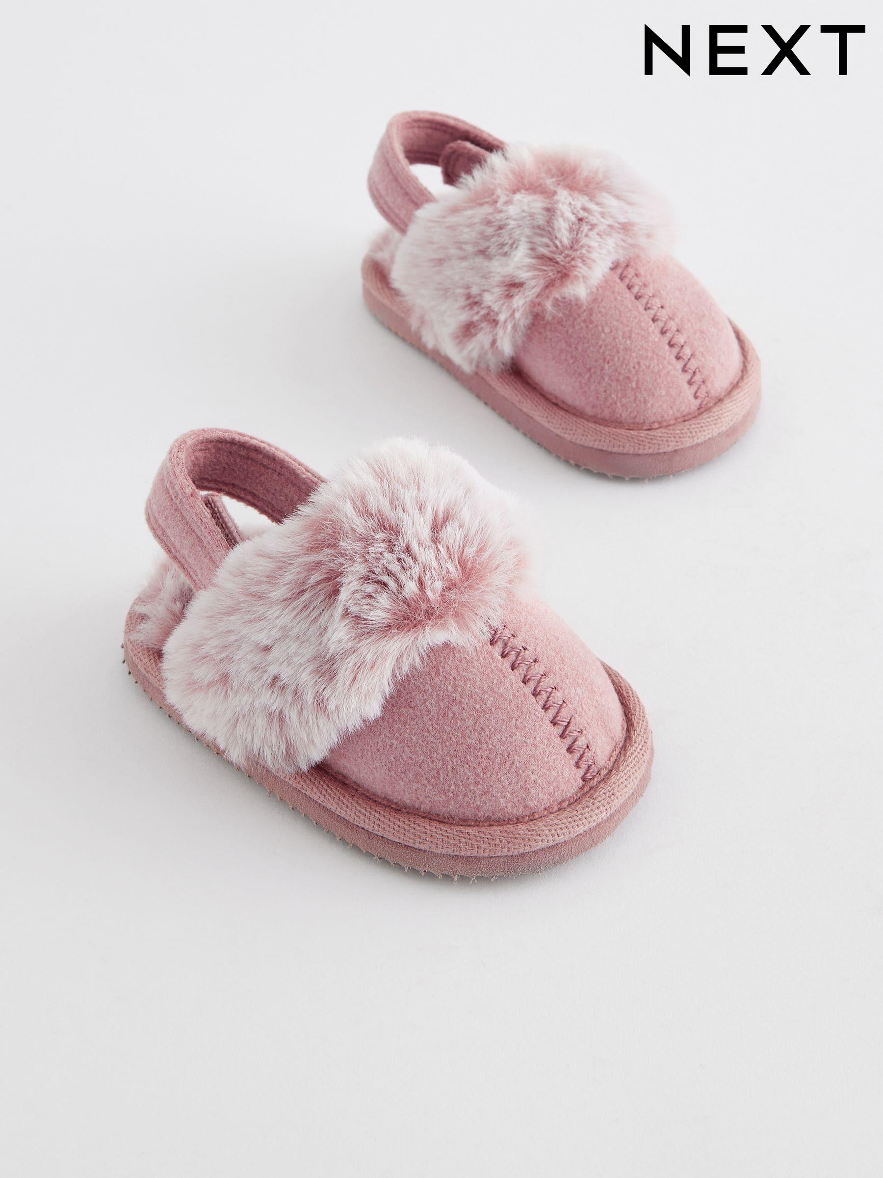 Bebe slippers with fur shop
