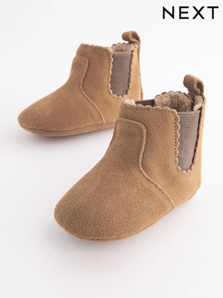 Hellbraun - Suede Baby Pull-On Boots (0-24mths) (K75796) | 9 €