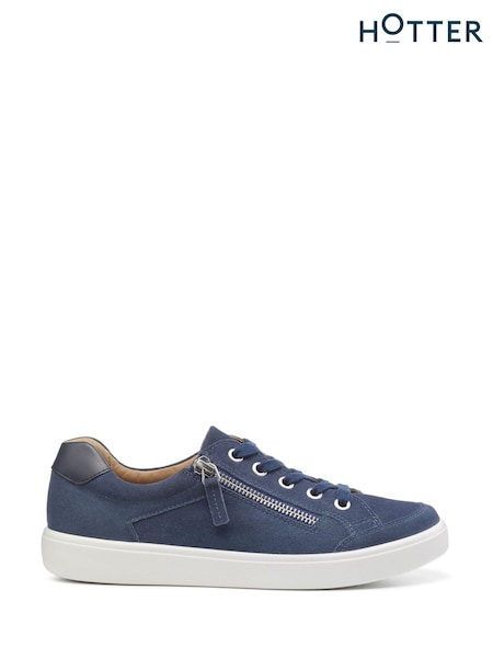 Hotter Blue Extra Wide Fit Chase II Lace up / Zip Trainers (K75910) | €136