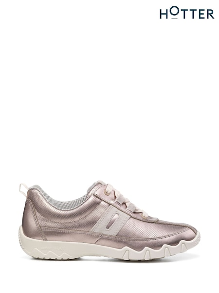 Hotter Gold Wide Fit Leanne II Lace-Up Trainers (K75916) | €113