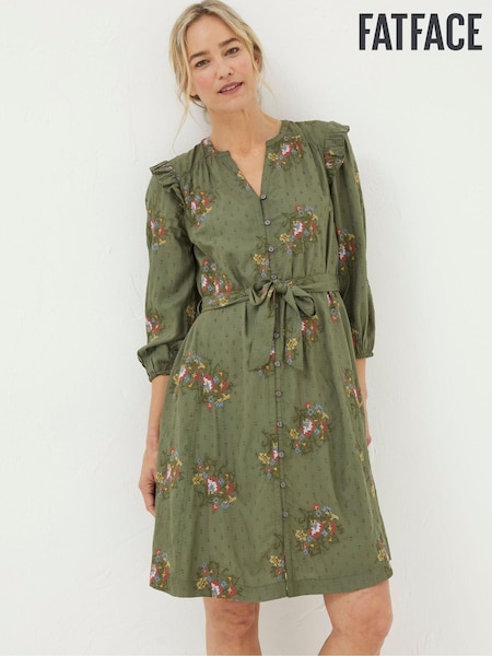 FatFace Embroidered Shirt Dress (K76037) | 232 LEI