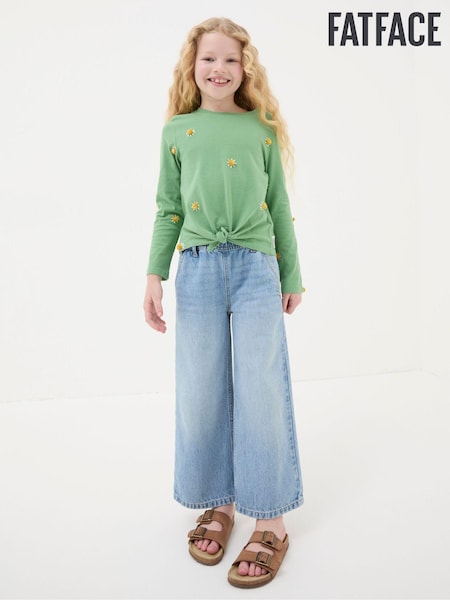 FatFace Green Flower Knot T-Shirt (K76080) | €10