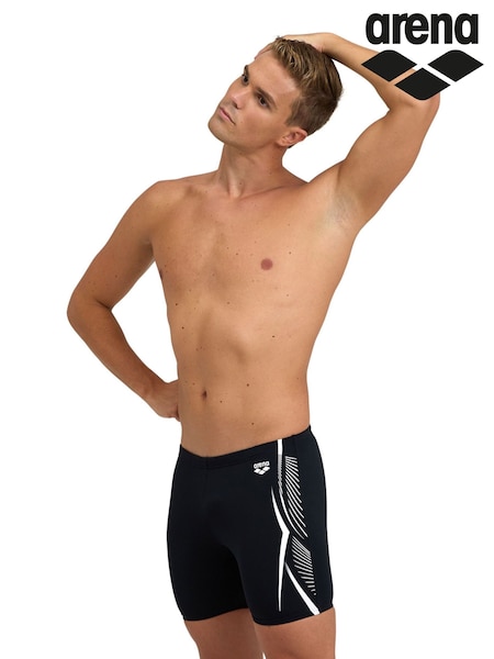 Arena Mens Performance Feather Mid Jammer Black Shorts (K76087) | €24