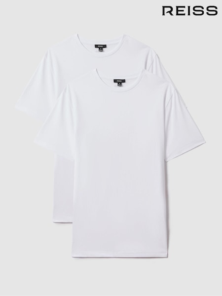 Reiss White Mikan Pack of Two Crew-Neck T-Shirts (K76095) | €40