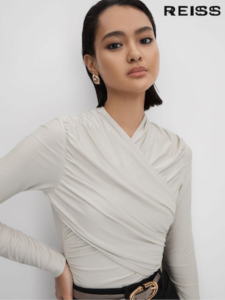 Reiss Mint Mara Wrap Front Top (K76117) | €155