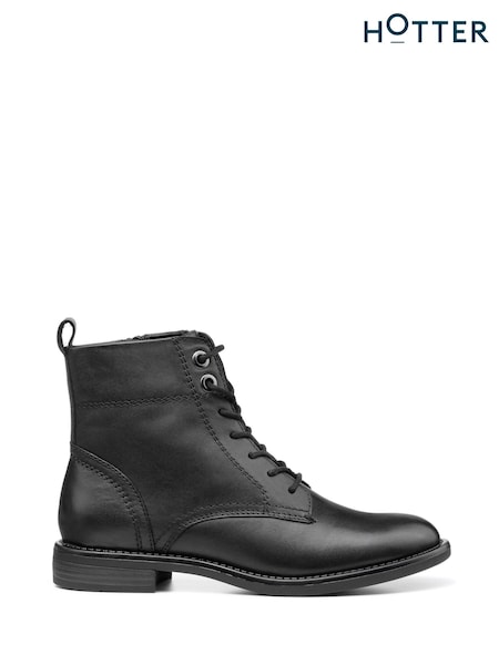 Schwarz - Hotter Surrey Stiefel mit Schnürung und Reißverschluss (K76195) | 167 €