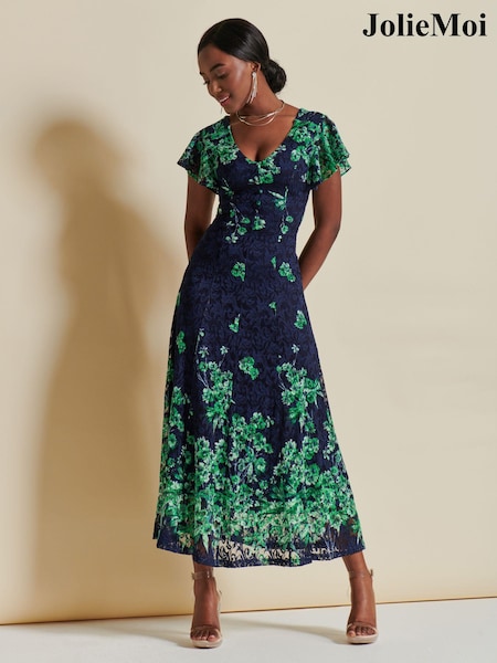 Vihreä - Jolie Moi Mirrored Print Lace Maxi Dress (K76244) | €98