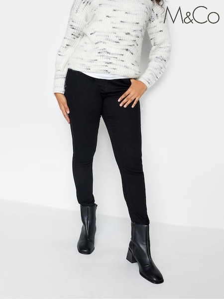 Черный - M&Co Mid Wash Skinny Jeans (K76260) | €38