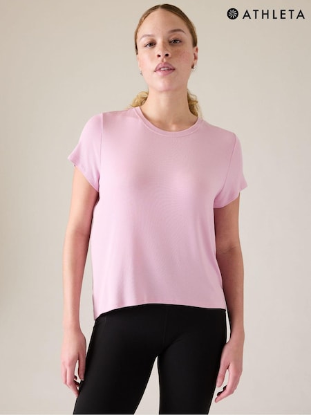 Athleta Pink With Ease Rib T-Shirt (K76334) | €22.50