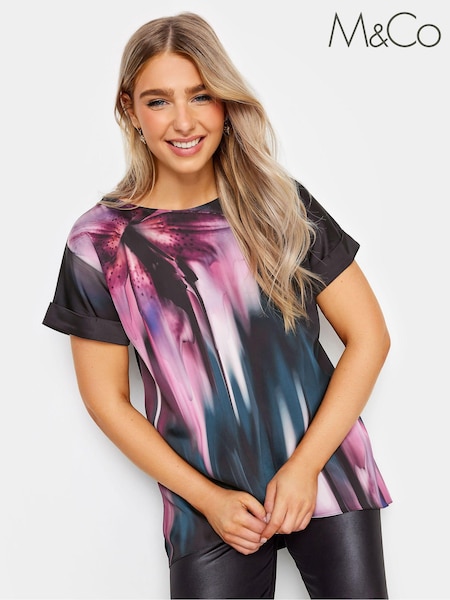 M&Co Black Turn Back Jersey Top (K76335) | €23