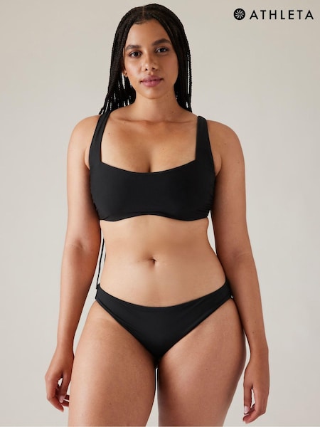 Athleta Black Square Neck Bra Cup Bikini Top (K76338) | €48