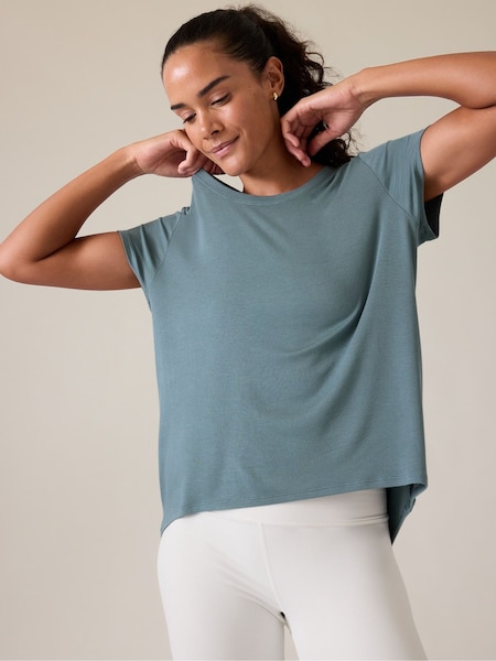 Athleta Green With Ease Rib T-Shirt (K76347) | €30