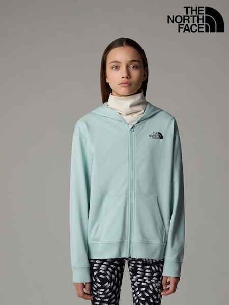 Verde - The North Face Fete Oversized Full Zip Light 100% Cotton Hanorac cu glugă (K76670) | 250 LEI
