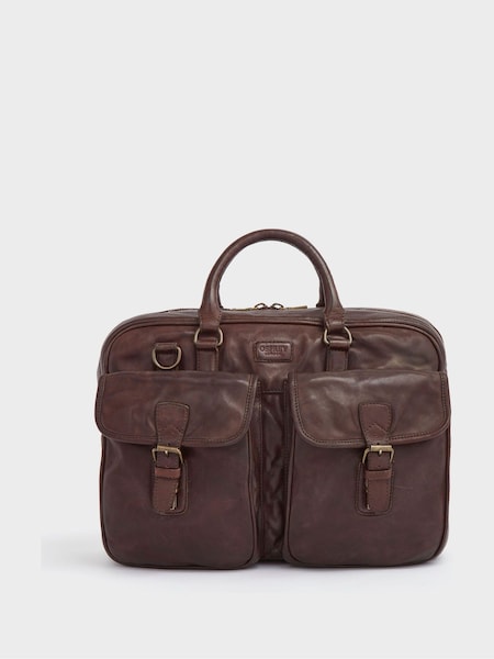 Osprey London Medium The Washed Leather Grip Brown Bag (K77042) | €364