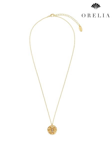 Orelia London Gold Plated Zodiac Medallion Necklace (K77242) | kr413