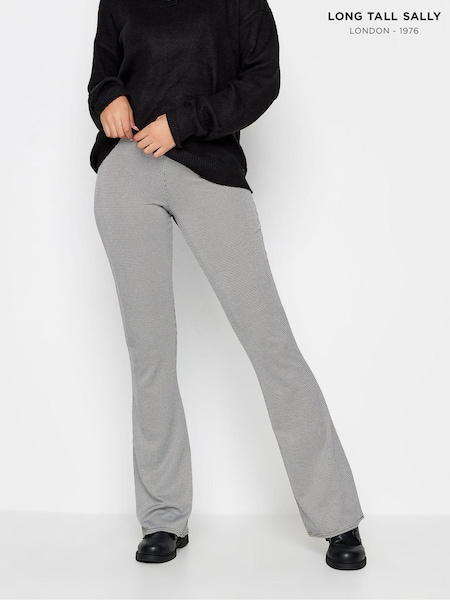 Long Tall Sally Black Check Kickflare Trousers (K77476) | 28 QAR