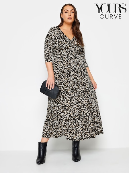 Yours Curve Black Leopard Print Maxi Print (K77478) | €23