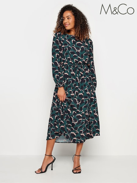 M&Co Green Long Sleeve Smock Dress (K77504) | €24