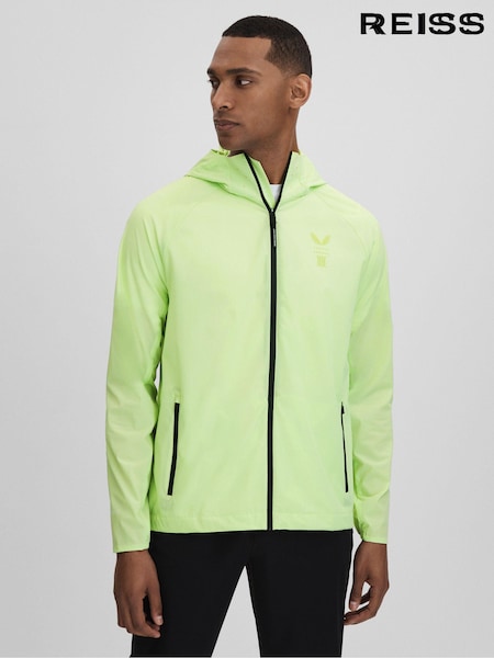 Reiss Iced Citrus Yellow Adler Castore Water Repellent Running Jacket (K77636) | AED1,426