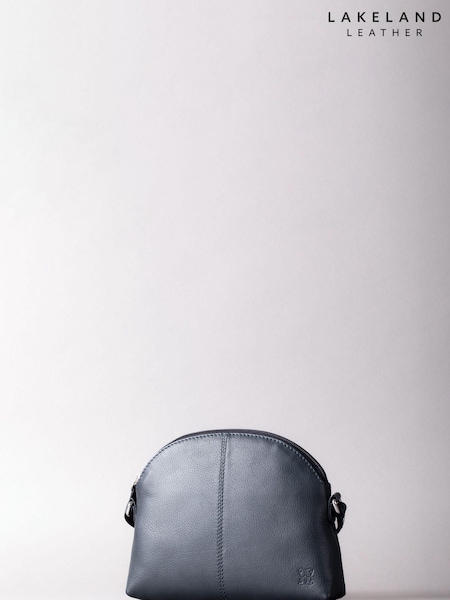 Lakeland Leather Blue Elterwater Curved Cross-Body Bag (K77783) | $70