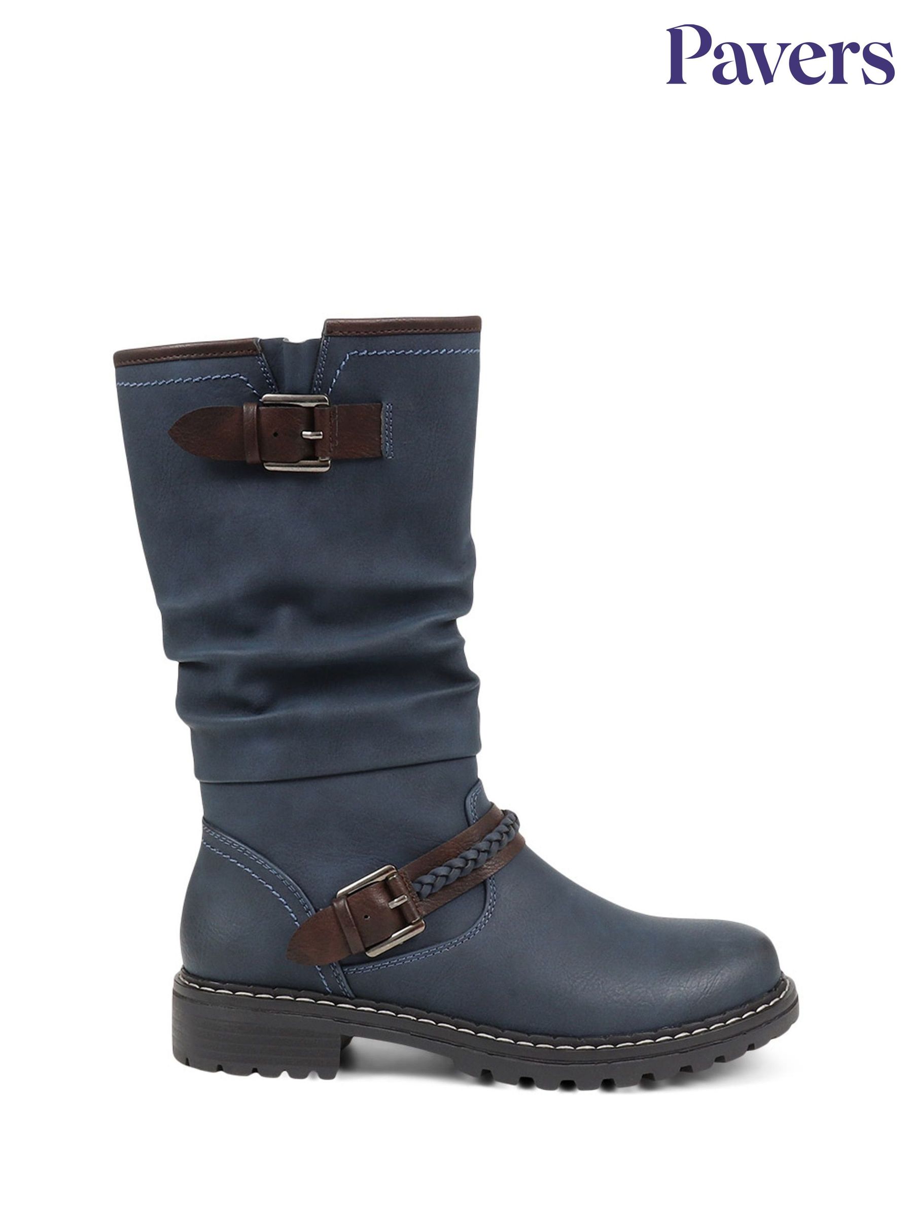 Calf high biker boots deals