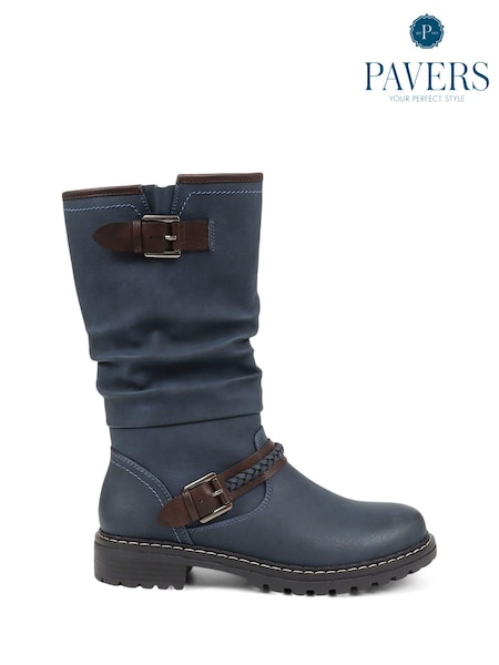 Pavers Buckle Mid Calf Boots (K77814) | €68