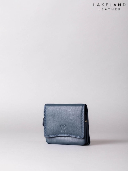 Lakeland Leather Light Blue Small Flapover Purse (K77815) | €28