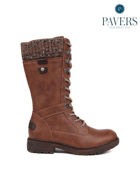 Pavers Lace-Up Calf Boots (K77824) | €63
