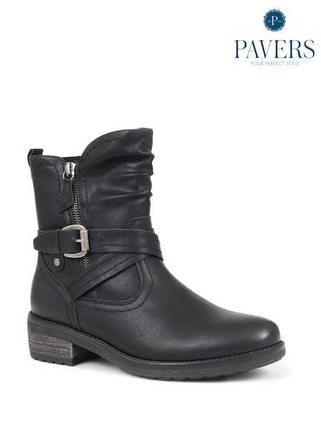Pavers Zip Up Tall Ankle Boots (K77837) | €42