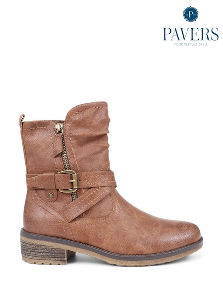 Pavers Zip Up Tall Ankle Boots (K77868) | €42