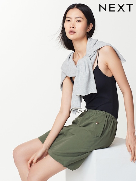 Khaki Green Cargo Mini Skirt (K78106) | €10