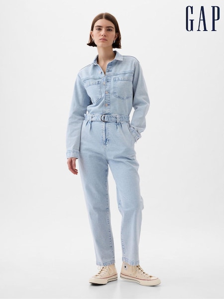 Gap Blue Belted Denim Jumpsuit (K78126) | €17