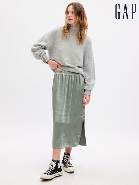 Gap Green Satin Midi Skirt (K78212) | €13.50