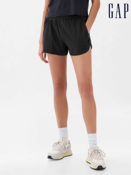 Schwarz - Gap High Waisted Elasticated Running Shorts (K78215) | 19 €